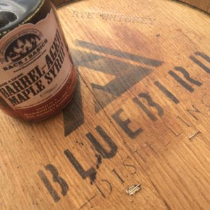 whiskey_barrel_aged_maple_syrup_bluebird_distilling_usa_made_usa_harvested_pure_maple_syrup_dark_amber_american_oak_woody_notes