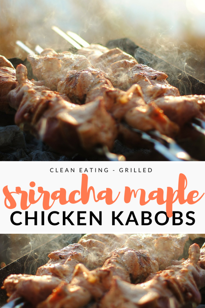 grilled sriracha maple chicken kabobs recipe, chicken kabobs, chicken kebobs, bourbon barrel aged maple syrup, bourbon maple syrup, maple bourbon syrup, grilled chicken, chicken recipe ideas, sriracha chicken, whiskey sriracha, maple sriracha, sriracha maple recipes, sweet and spicy, cooking with maple, grilling with maple syrup, glaze