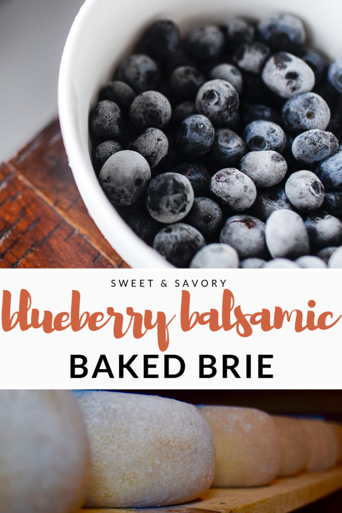 sweet and savory, blueberry balsamic baked brie, bourbon maple, bourbon balsamic, blueberries, brie cheese, cheese, recipe, holiday cooking, holiday recipe, Calling Tennessee Home, cooking with balsamic vinegar, using balsamic