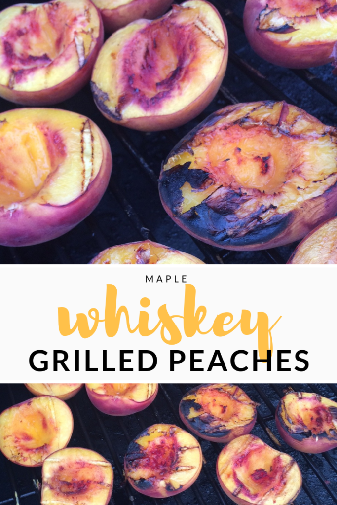 whiskey grilled peaches, peach recipe, dessert recipe, whiskey maple, maple whiskey, grilling with maple syrup, grilled peach recipe, recipes for peaches, easy dessert recipe, Calling Tennessee Home