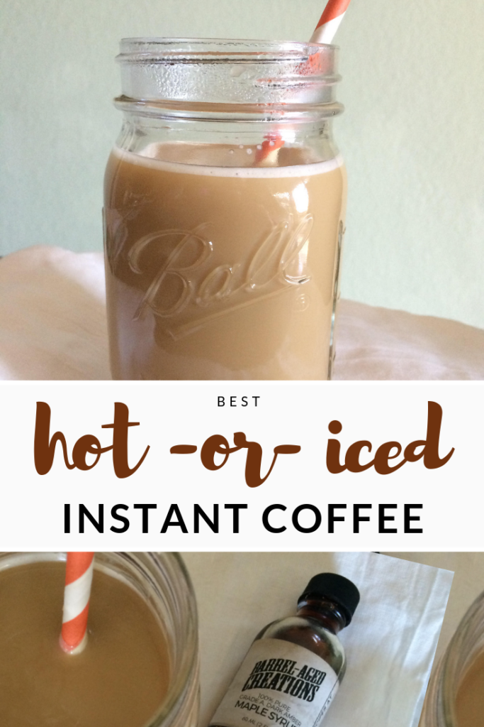 best hot or iced instant coffee recipe, instant coffee, iced instant coffee, hot instant coffee, bourbon coffee, bourbon maple, barrel aged maple, bourbon syrup, bourbon maple syrup, how to use bourbon syrup, how to use bourbon maple syrup, cooking with maple syrup, Calling Tennessee Home, recipes for maple