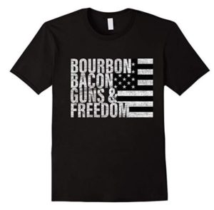 bourbon bacon guns and freedom t shirt, Calling Tennessee Home, bourbon inspired gifts for men