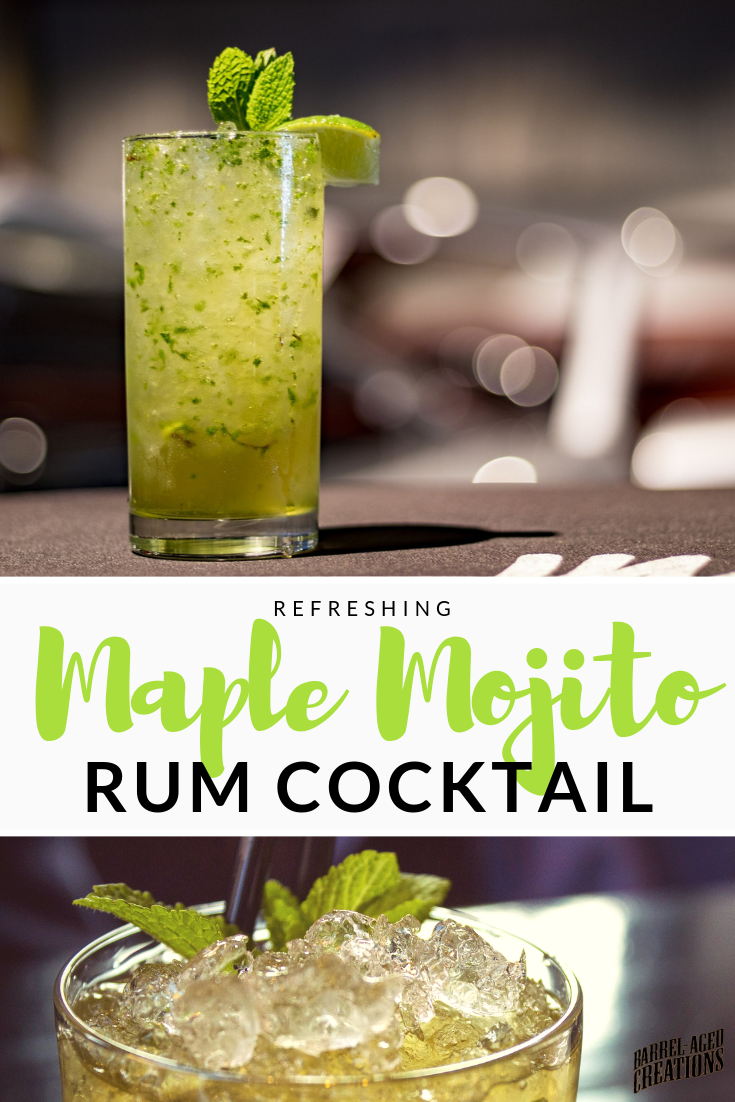 maple mojito, cocktail, drink, recipe, mojito recipe, maple syrup cocktail, mocktail, adult drink, Calling Tennessee Home, sugarcane rum, rum drinks, alcoholic drink