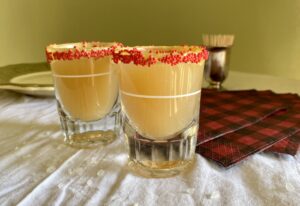 fireside fireball shots, Calling Tennessee Home, whiskey shots, recipe, holiday, drink, party, apple juice, caramel apple, barrel aged maple syrup