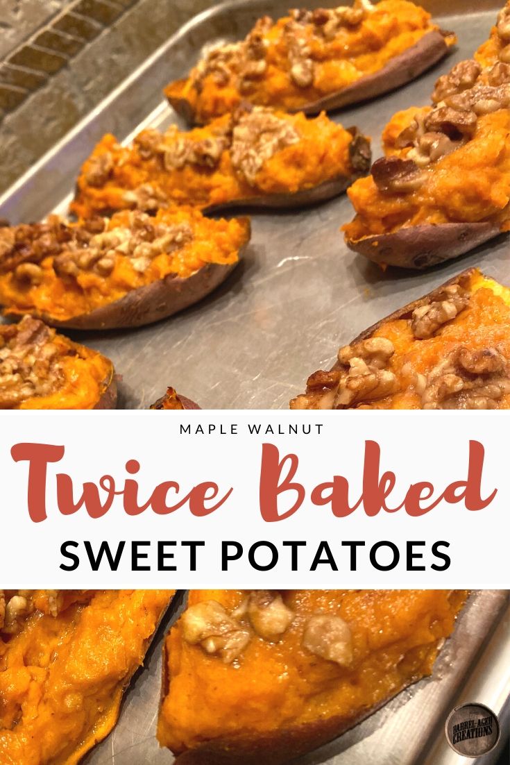 Maple Walnut Twice Baked Sweet Potatoes Recipe, Calling Tennessee Home, Maple Sweet Potatoes, Side Dish, Sweet Potato Recipe, Bourbon Aged Maple Syrup