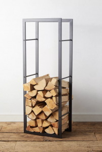 15 Swoon Worthy Firewood Log Holders for the Modern Home, frame iron log holder