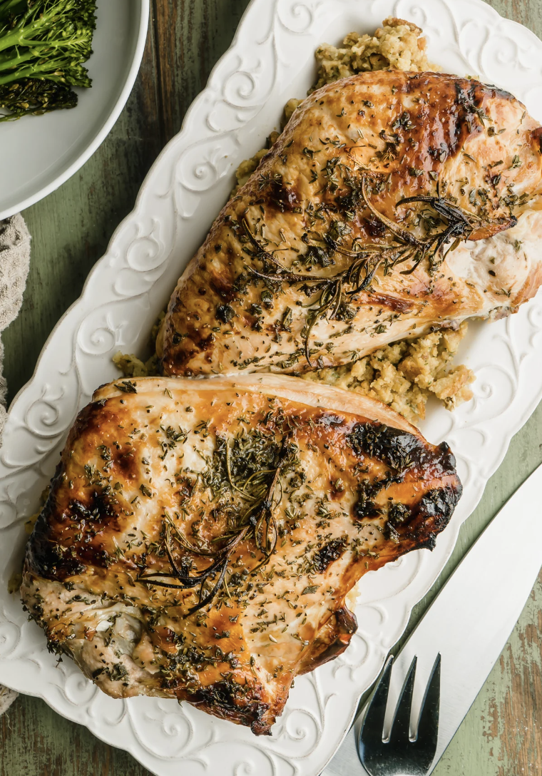 thanksgiving turkey recipes, calling tennessee, home, herbed honey turkey breast