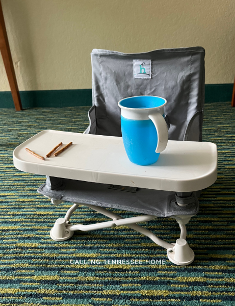 What You Need To Make Traveling With Toddlers Easy, what i always travel with as a toddler mom, calling tennessee home, portable high chair