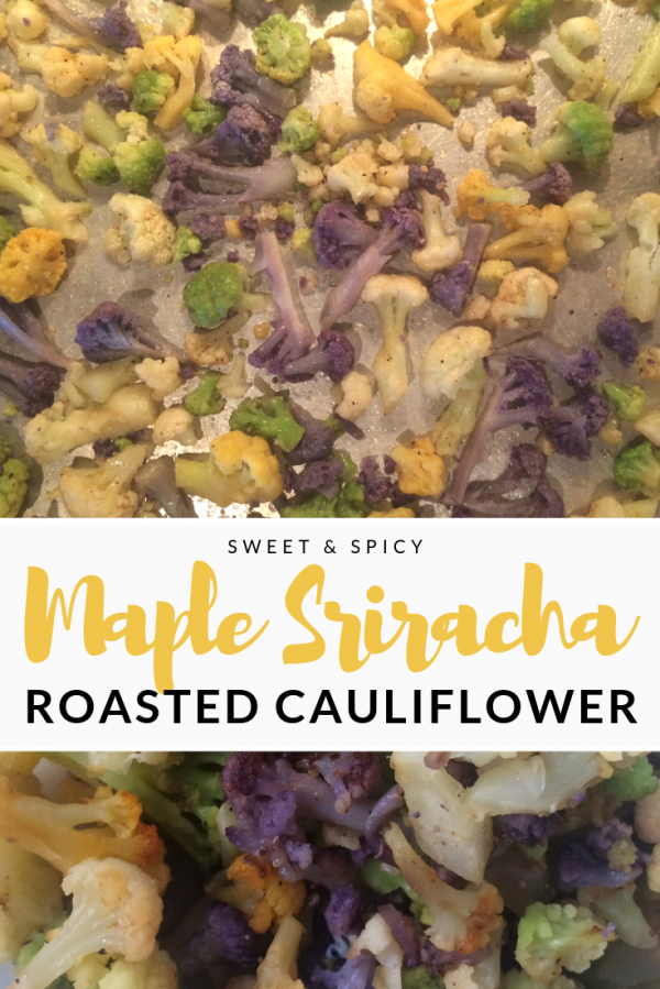 maple sriracha roasted cauliflower, sweet and spicy, recipe, Calling Tennessee Home