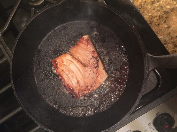 seared tuna with maple soy sauce, Calling Tennessee Home, cast iron cooking, recipe, fresh tuna, tuna recipe, maple syrup, bourbon syrup